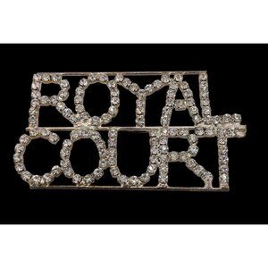 Vintage Royal Court Rhinestone Silver Tone Brooch